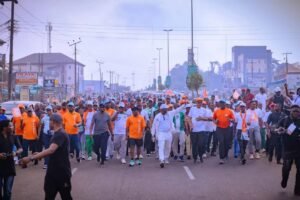 ONDO AT 50: Aiyedatiwa Leads 5km Health Walk in Akure, Harps on Fitness, Spiritual Renewal
